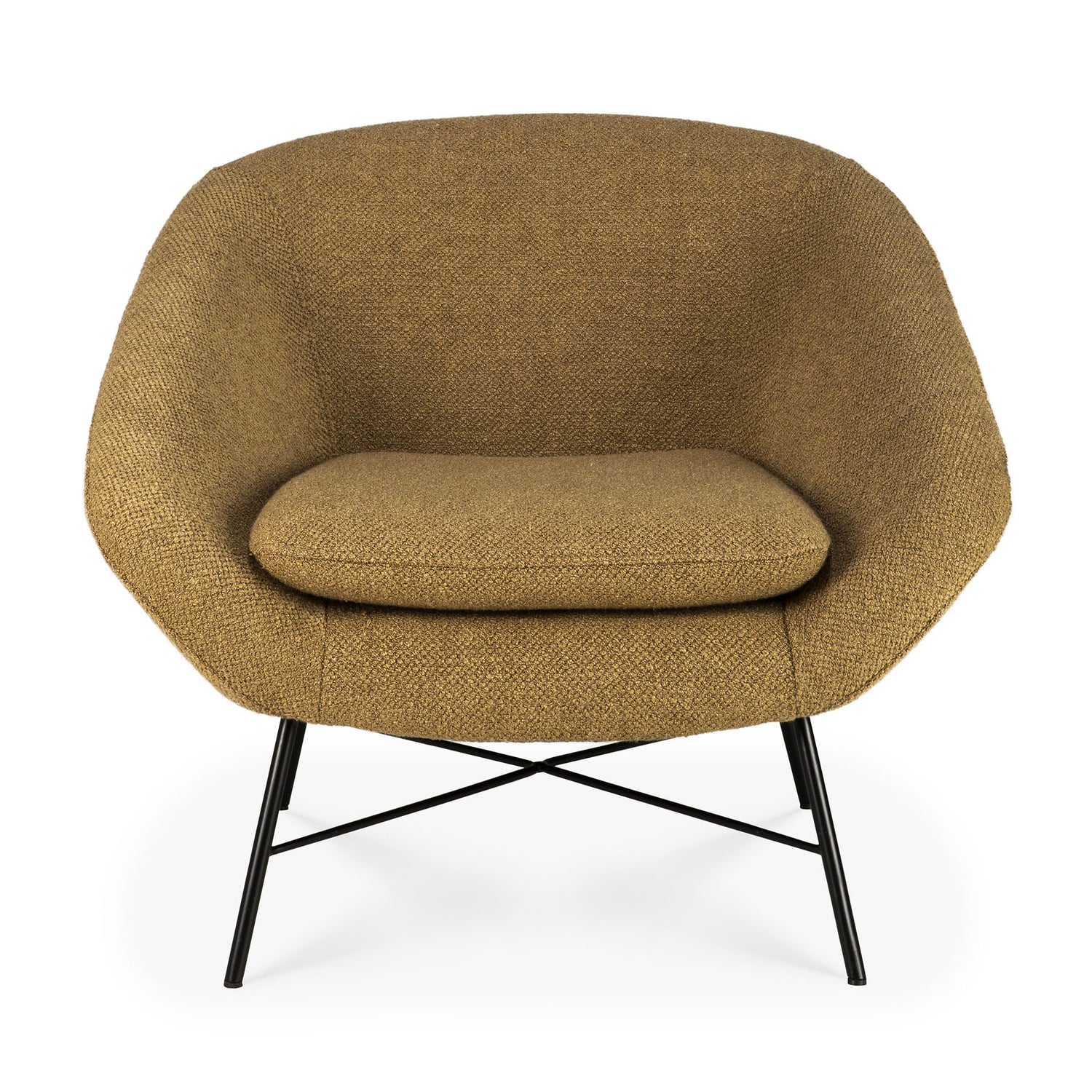 Barrow Loungestuhl - Ingwer Stoff - 81 x 79 x 71 cm - ZEN ZONE