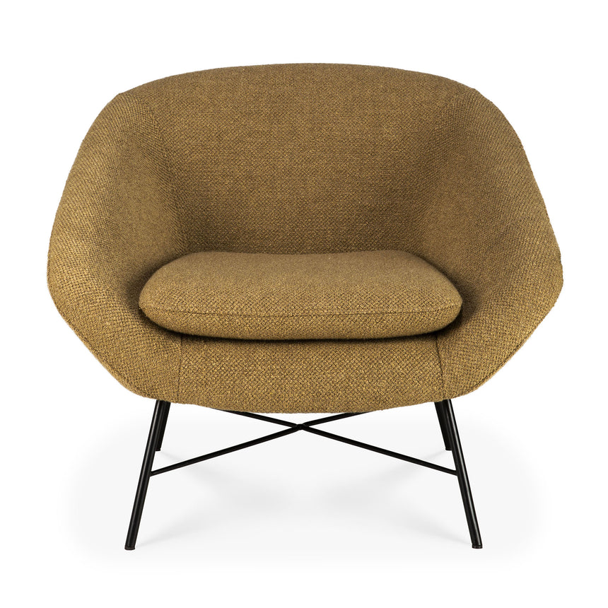 Barrow Loungestuhl - Ingwer Stoff - 81 x 79 x 71 cm - ZEN ZONE