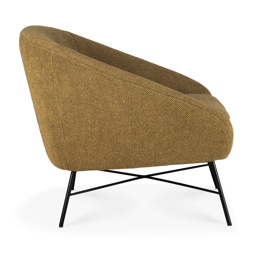 Barrow Loungestuhl - Ingwer Stoff - 81 x 79 x 71 cm - ZEN ZONE