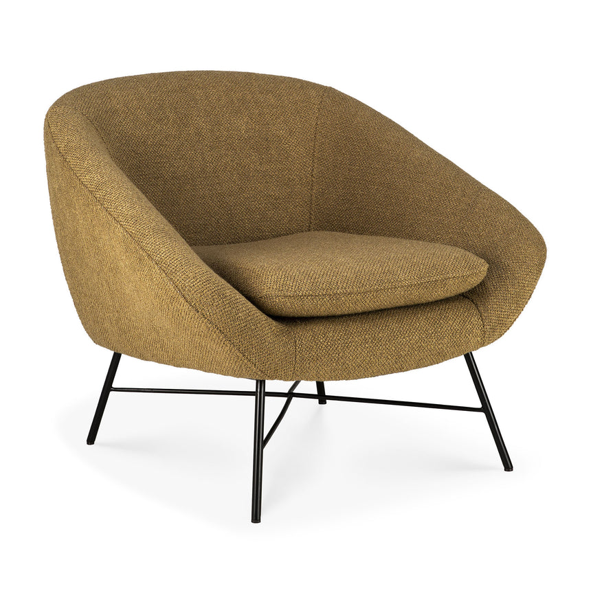 Barrow Loungestuhl - Ingwer Stoff - 81 x 79 x 71 cm - ZEN ZONE