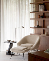Oblic Beistelltisch - lackiertes Teak - schwarz - rund - 52 x 52 x 49 cm - ZEN ZONE Furniture