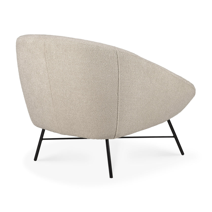 Barrow Loungestuhl - Off White Stoff - 81 x 79 x 71 cm - ZEN ZONE