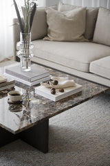 BROOKSVILLE Couchtisch Marmor Braun 90x90x42cm - ZEN ZONE Furniture