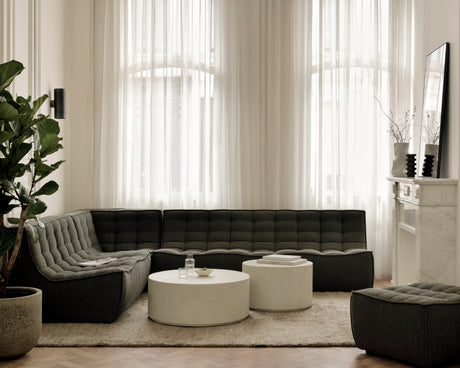 Elements Couchtisch 80x80cm - Mikrozement - Off-White - rund - ZEN ZONE