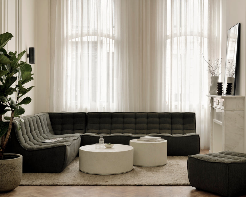 Elements Couchtisch 80x80cm - Mikrozement - Off-White - rund - ZEN ZONE