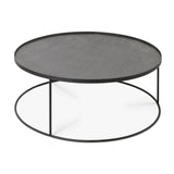 Tablett-Couchtisch - lackiertes Holz - schwarz - rund - XL - ohne Tablett - ZEN ZONE
