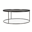 Tablett-Couchtisch - lackiertes Holz - schwarz - rund - XL - ohne Tablett - ZEN ZONE
