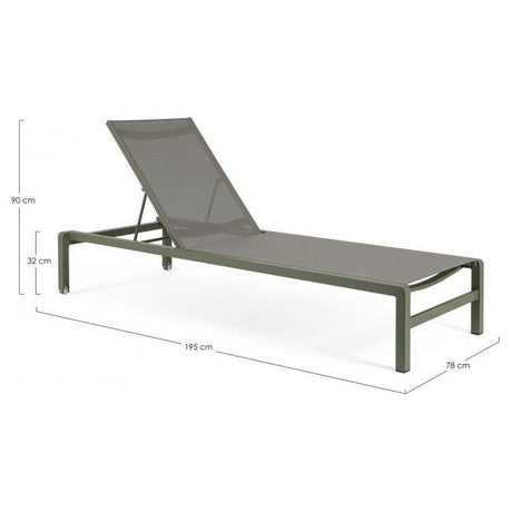 Gartenliege Stapelbar mit Rollen Konnor Grün - ZEN ZONE
