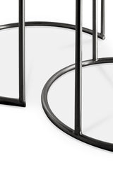 Satz Beistelltische - Bronze Kupfer - rund - 2 Stück - ZEN ZONE