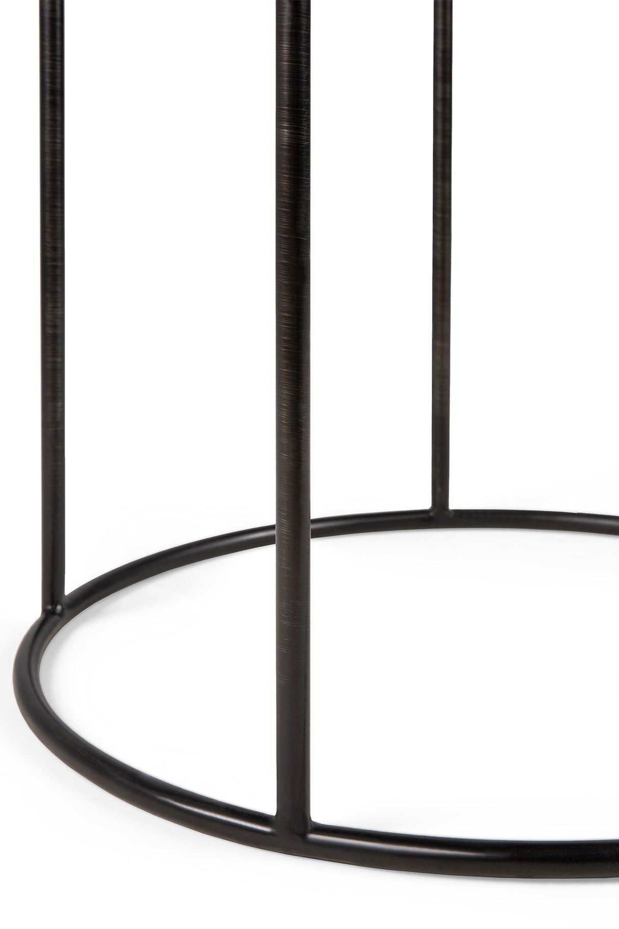 Tray Beistelltisch - lackiertes Holz - schwarz - rund - S - Tablett nicht enthalten - 49 x 49 x 66 cm - ZEN ZONE Furniture