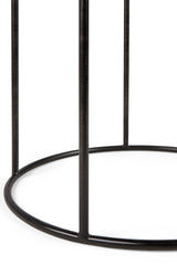Tray Beistelltisch - lackiertes Holz - schwarz - rund - S - Tablett nicht enthalten - 49 x 49 x 66 cm - ZEN ZONE Furniture