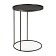 Tray Beistelltisch - lackiertes Holz - schwarz - rund - S - Tablett nicht enthalten - 49 x 49 x 66 cm - ZEN ZONE Furniture