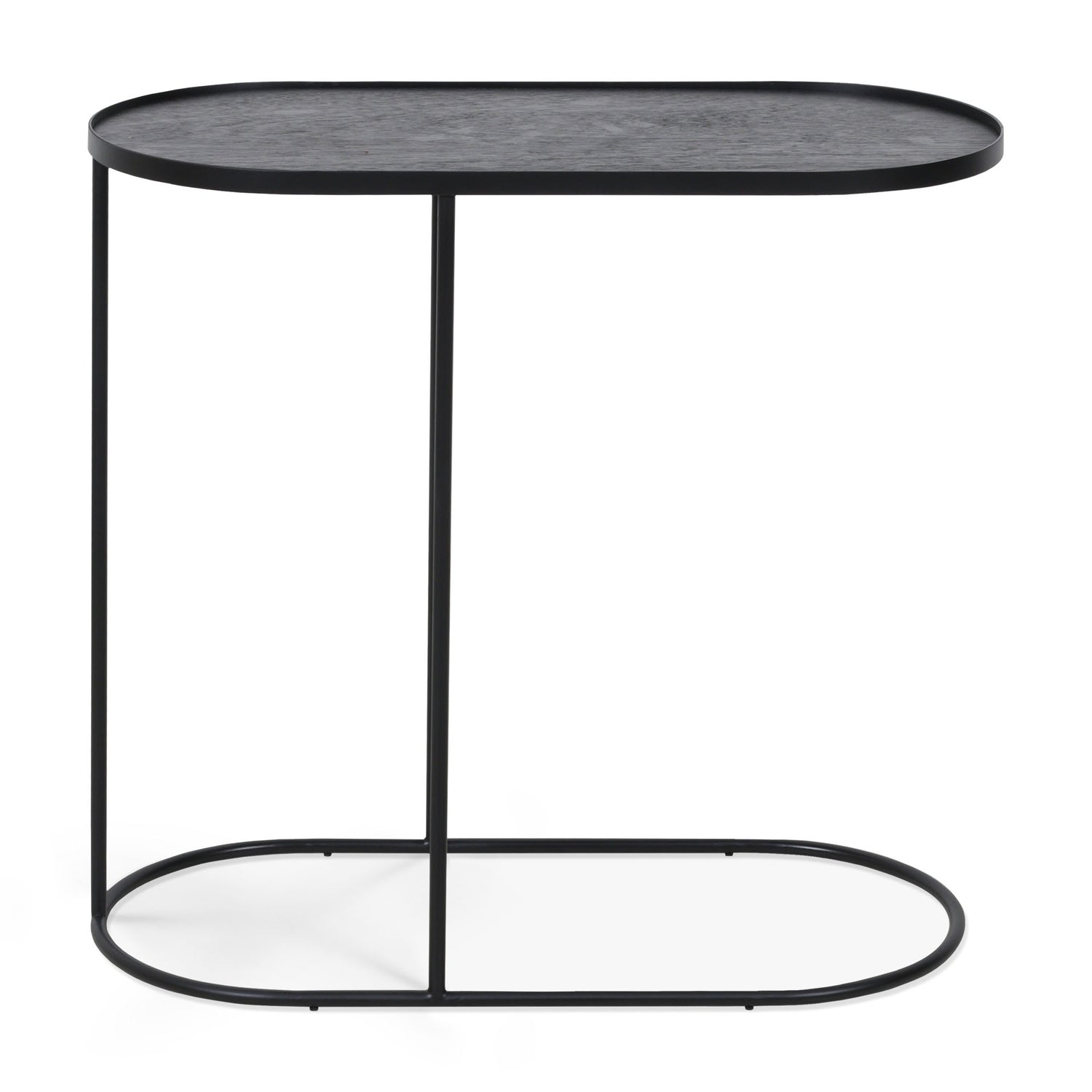 Tray Beistelltisch - lackiertes Holz - schwarz - länglich - M - Tablett nicht enthalten - 69 x 33 x 65 cm - ZEN ZONE Furniture