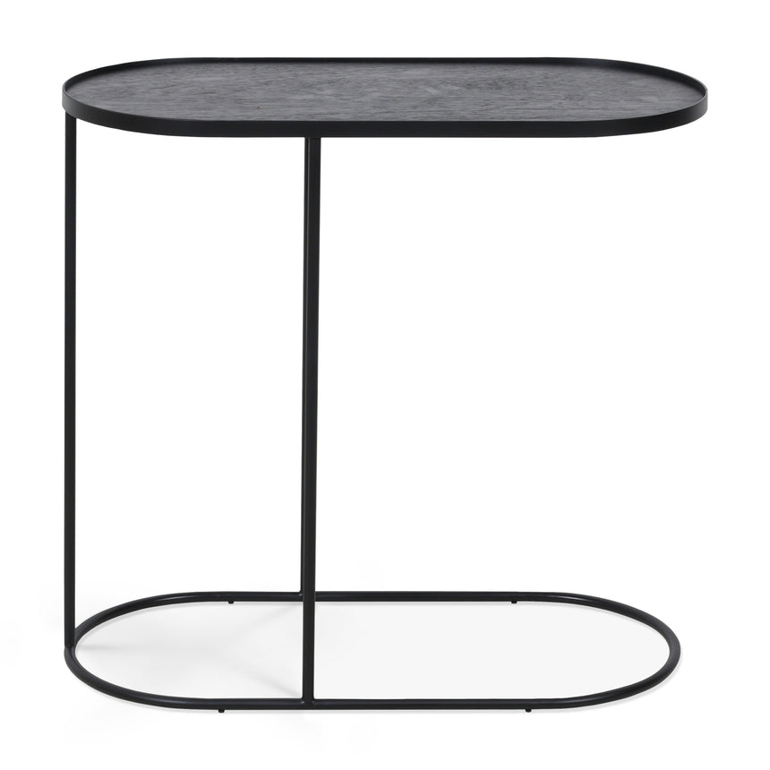 Tray Beistelltisch - lackiertes Holz - schwarz - länglich - M - Tablett nicht enthalten - 69 x 33 x 65 cm - ZEN ZONE Furniture