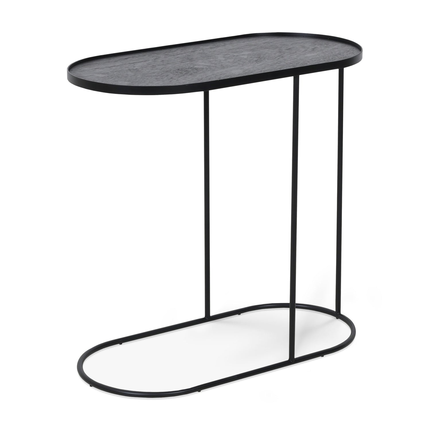 Tray Beistelltisch - lackiertes Holz - schwarz - länglich - M - Tablett nicht enthalten - 69 x 33 x 65 cm - ZEN ZONE Furniture