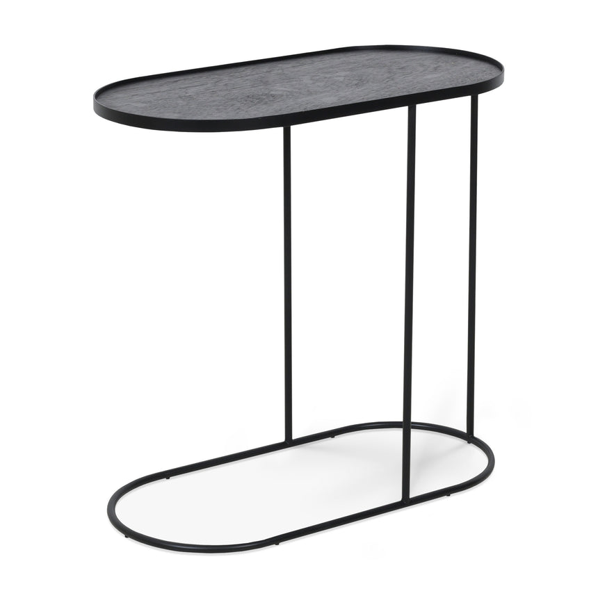 Tray Beistelltisch - lackiertes Holz - schwarz - länglich - M - Tablett nicht enthalten - 69 x 33 x 65 cm - ZEN ZONE Furniture