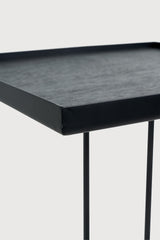 Tray Beistelltisch - lackiertes Holz - schwarz - quadratisch - S - Tablett nicht enthalten - 39 x 39 x 50 cm - ZEN ZONE Furniture