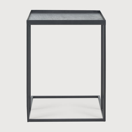 Tray Beistelltisch - lackiertes Holz - schwarz - quadratisch - S - Tablett nicht enthalten - 39 x 39 x 50 cm - ZEN ZONE Furniture