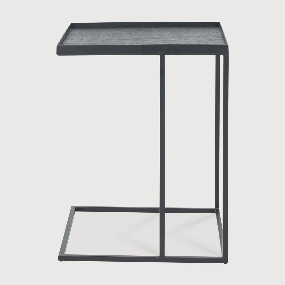 Tray Beistelltisch - lackiertes Holz - schwarz - quadratisch - S - Tablett nicht enthalten - 39 x 39 x 50 cm - ZEN ZONE Furniture
