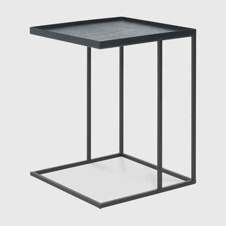 Tray Beistelltisch - lackiertes Holz - schwarz - quadratisch - S - Tablett nicht enthalten - 39 x 39 x 50 cm - ZEN ZONE Furniture