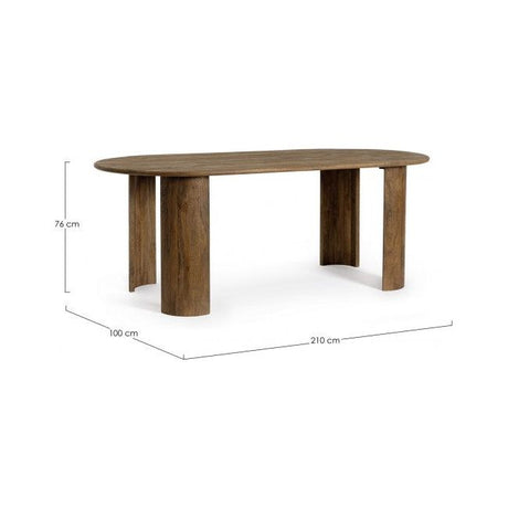 Esstisch Orlando Oval Braun 210x100cm - ZEN ZONE