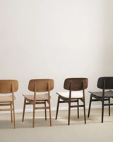 Dining chair NY11 made of solid oak, unpadded, 45.5×52×78 cm