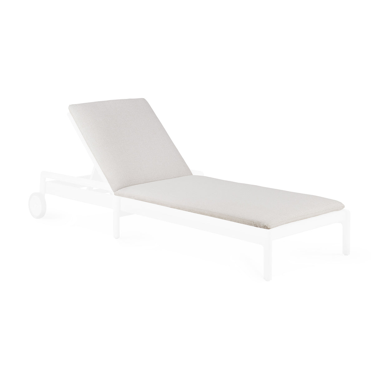 Jack Gartenliege dünnes Kissen - Off White Stoff - 201 x 65 x 4 cm - ZEN ZONE