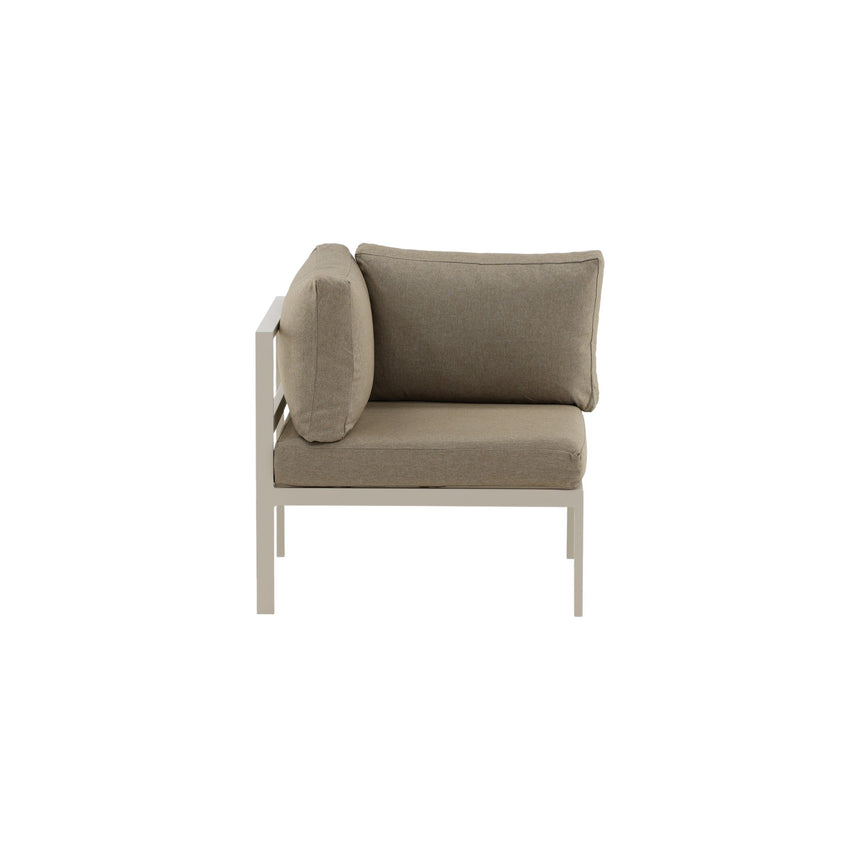 Copacabana Eckteil - Beige alu / Khaki Cushion - ZEN ZONE Furniture