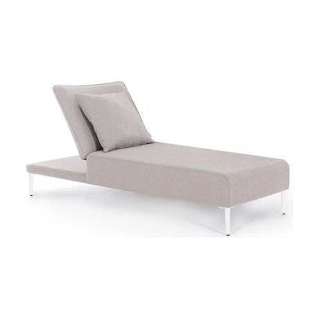 Gartenliege mit Kissen Viper Weiß QS20/Sand - ZEN ZONE