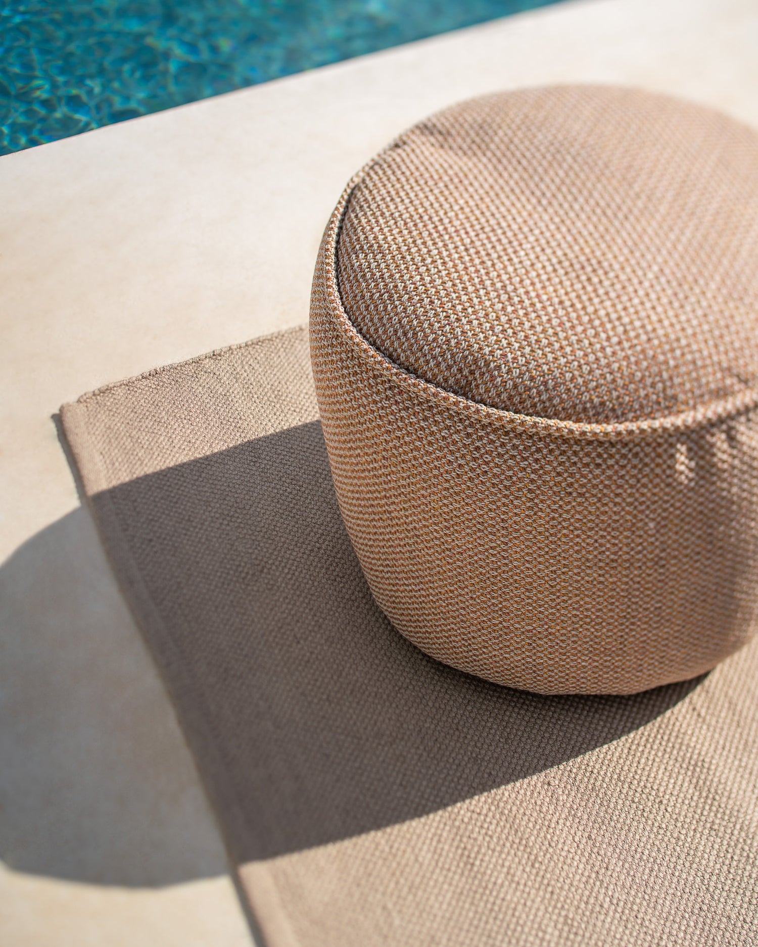 Donut Gartenpouf - Marsala kariert - 50 x 50 x 40 cm - ZEN ZONE