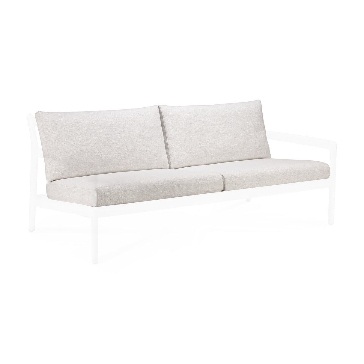 Jack Gartensofa 2-Sitzer Kissenset - Off White Stoff - 85 x 63 x 34 cm - ZEN ZONE