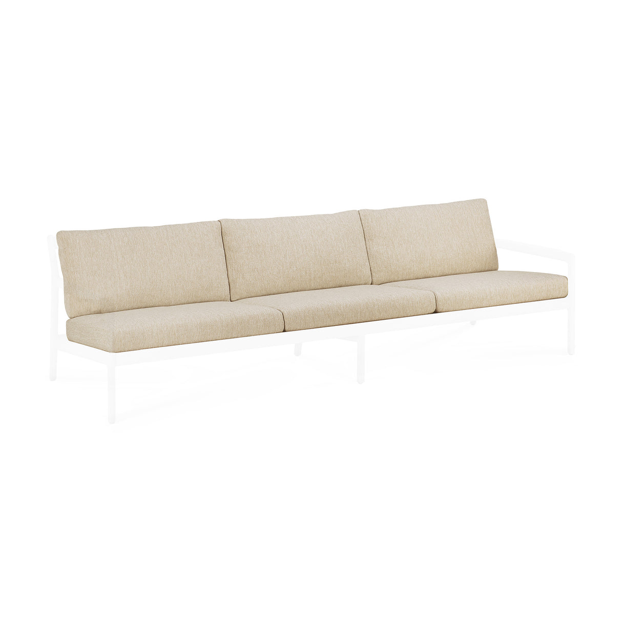 Jack Gartensofa 3-Sitzer Kissenset - Naturstoff - 85 x 63 x 51 cm - ZEN ZONE