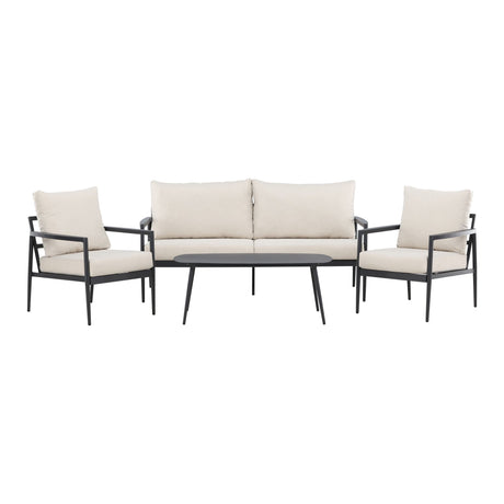 Taromina Lounge Set Schwarz / Beige - ZEN ZONE Furniture
