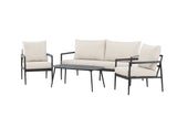 Taromina Lounge Set Schwarz / Beige