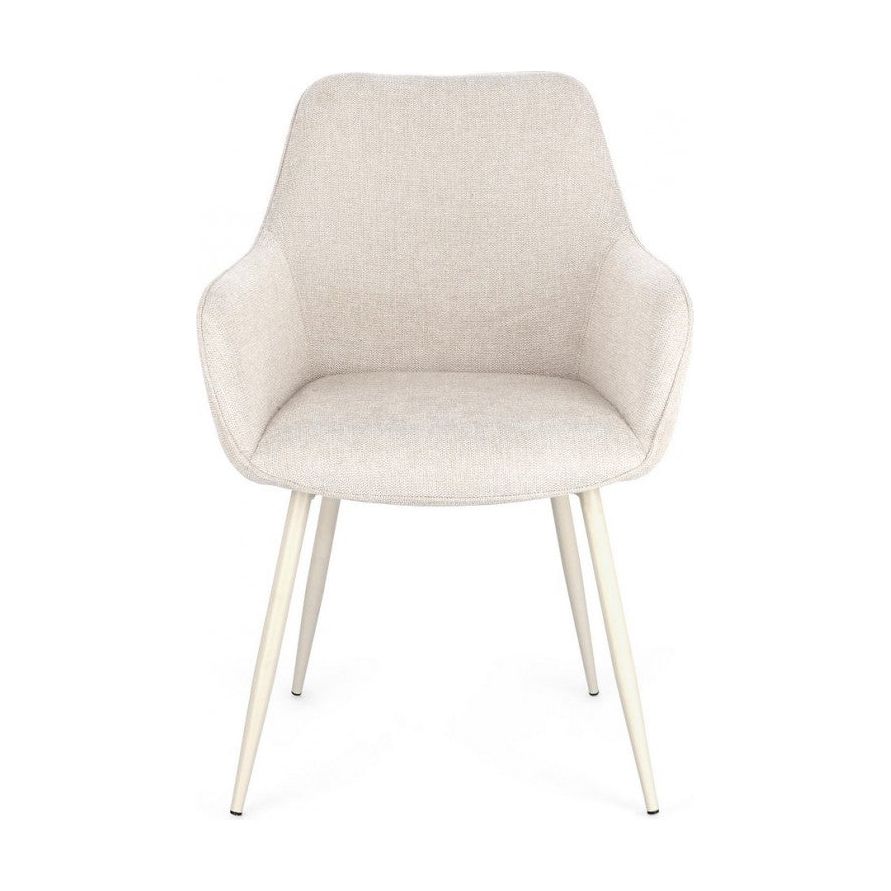 Stuhl mit Armlehne Cora Beige/Beige - ZEN ZONE