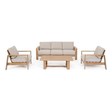 Outdoor 4er Set Lounge mit Kissen Baltic Natürlich - ZEN ZONE