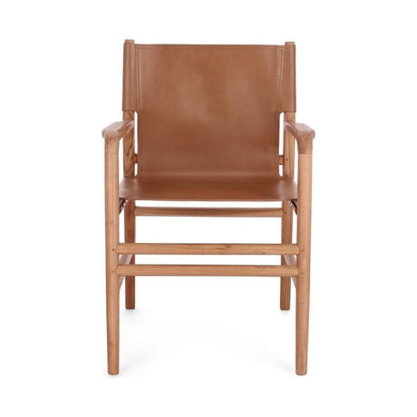 Stuhl mit Armlehne Caroline Cognac - ZEN ZONE