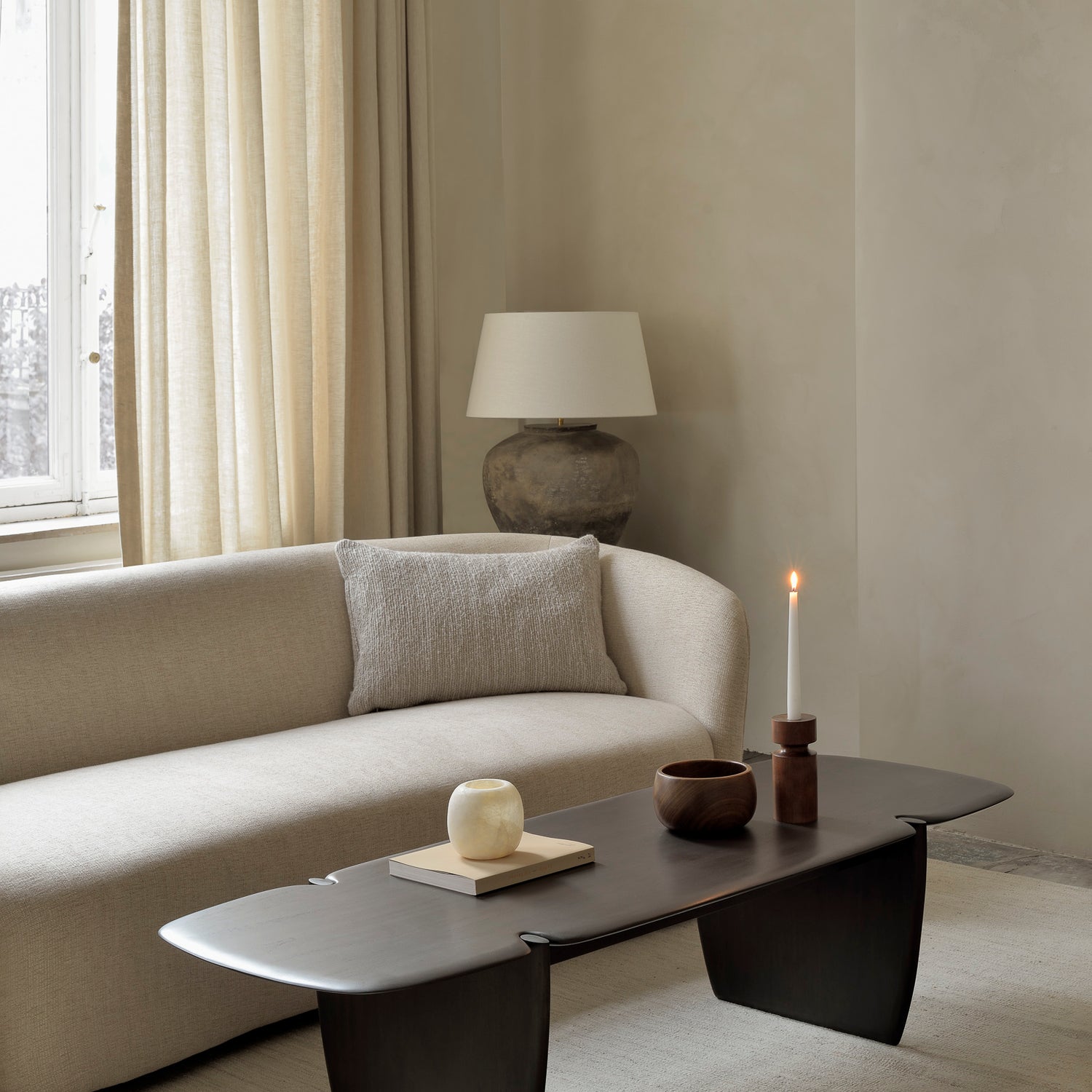 PI Couchtisch - lackiertes Mahagoni - dunkelbraun - rechteckig - ZEN ZONE