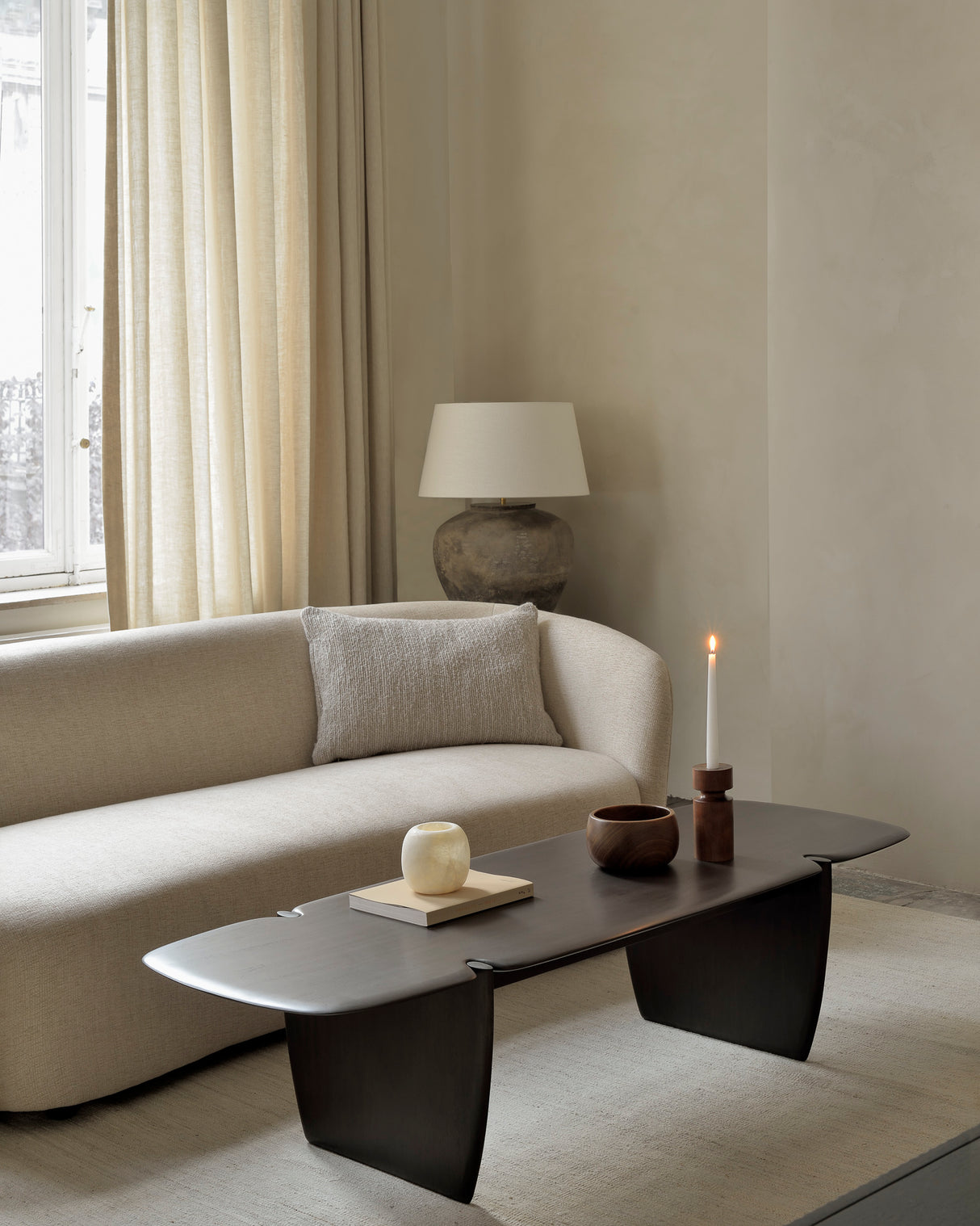 PI Couchtisch - lackiertes Mahagoni - dunkelbraun - rechteckig - ZEN ZONE