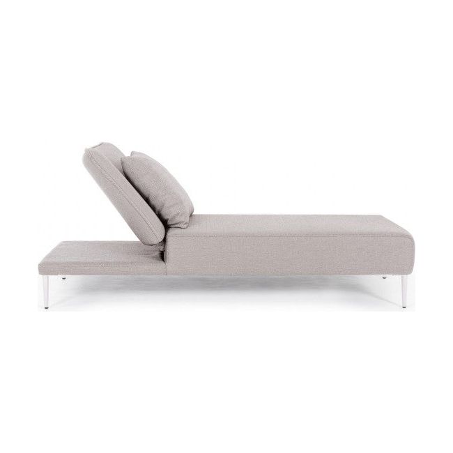 Gartenliege mit Kissen Viper Weiß QS20/Sand - ZEN ZONE