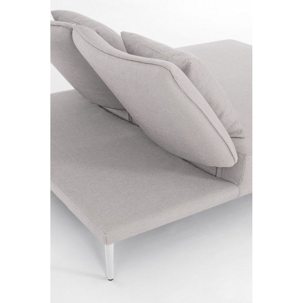 Gartenliege Doppel mit Kissen Viper Weiß QS20/Sand - ZEN ZONE