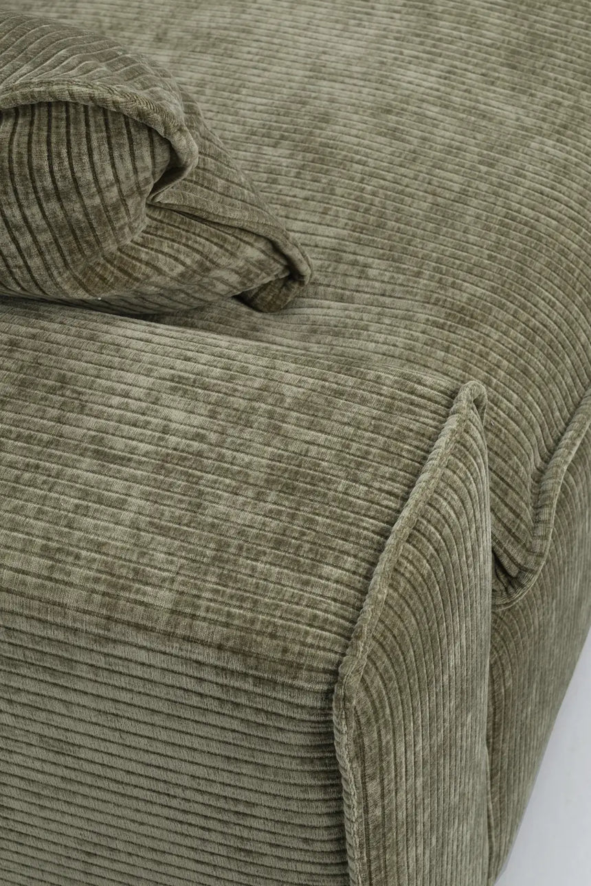 RAWLINS 3-Sitzer Sofa in rachel grün, 259x116x85 cm - ZEN ZONE Furniture
