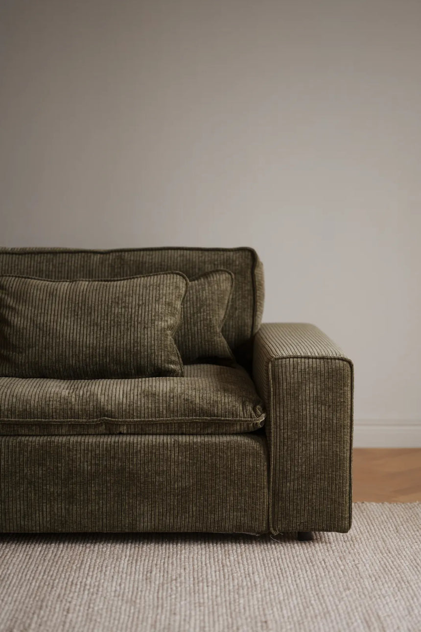 RAWLINS 3-Sitzer Sofa in rachel grün, 259x116x85 cm - ZEN ZONE Furniture