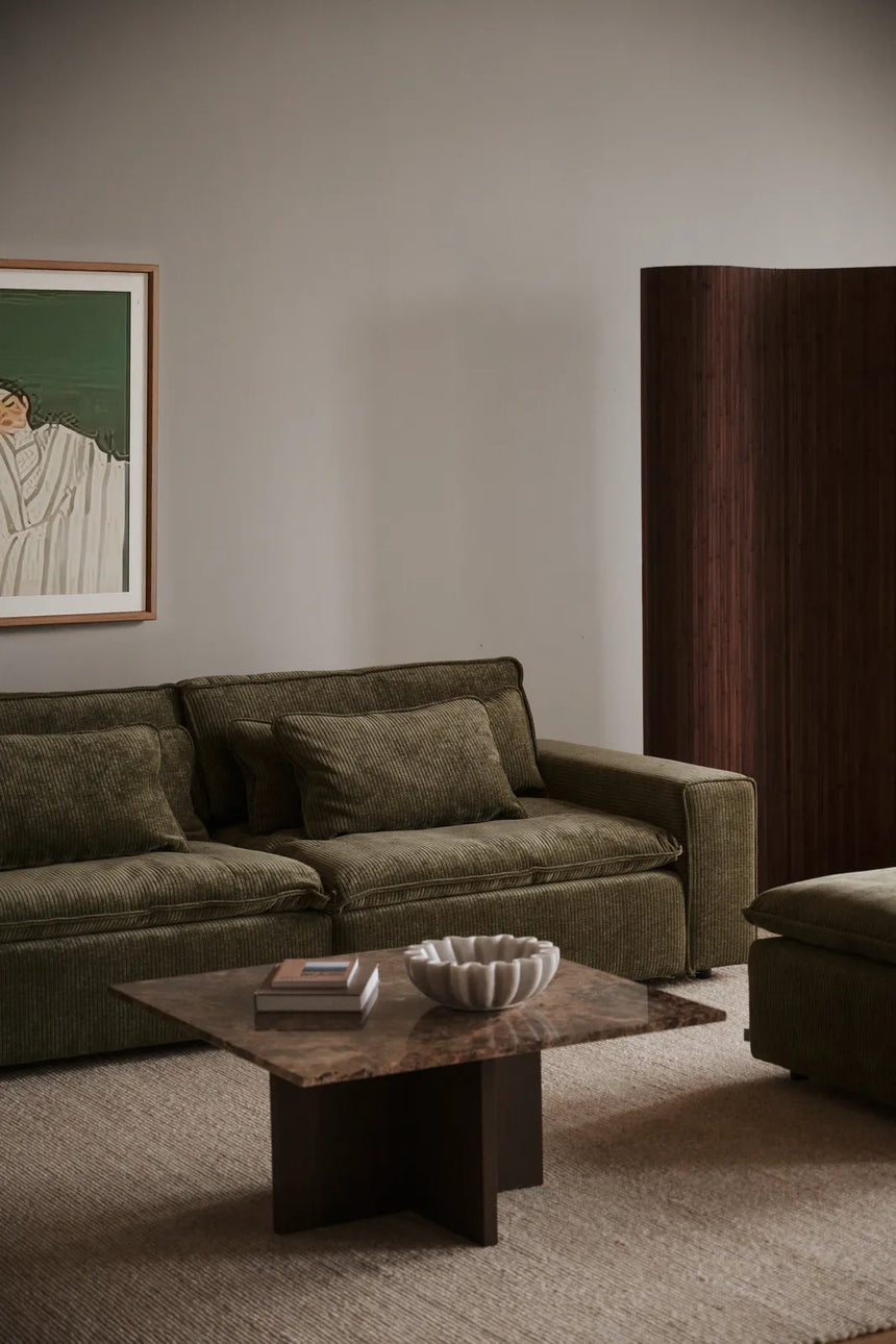 RAWLINS 3-Sitzer Sofa in rachel grün, 259x116x85 cm - ZEN ZONE Furniture