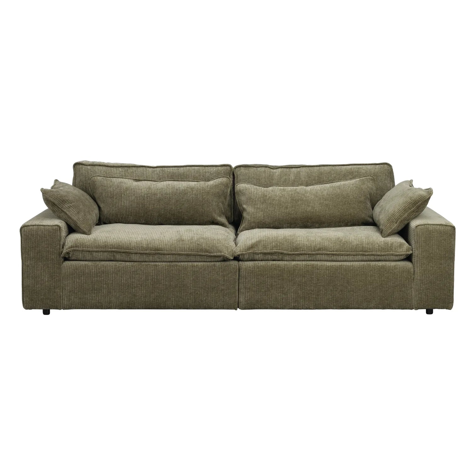 RAWLINS 3-Sitzer Sofa in rachel grün, 259x116x85 cm - ZEN ZONE Furniture