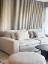 Canapé 3 places RAWLINS, coloris Sandra beige clair, 259 x 116 x 85 cm