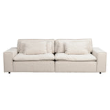 Canapé 3 places RAWLINS, coloris Sandra beige clair, 259 x 116 x 85 cm