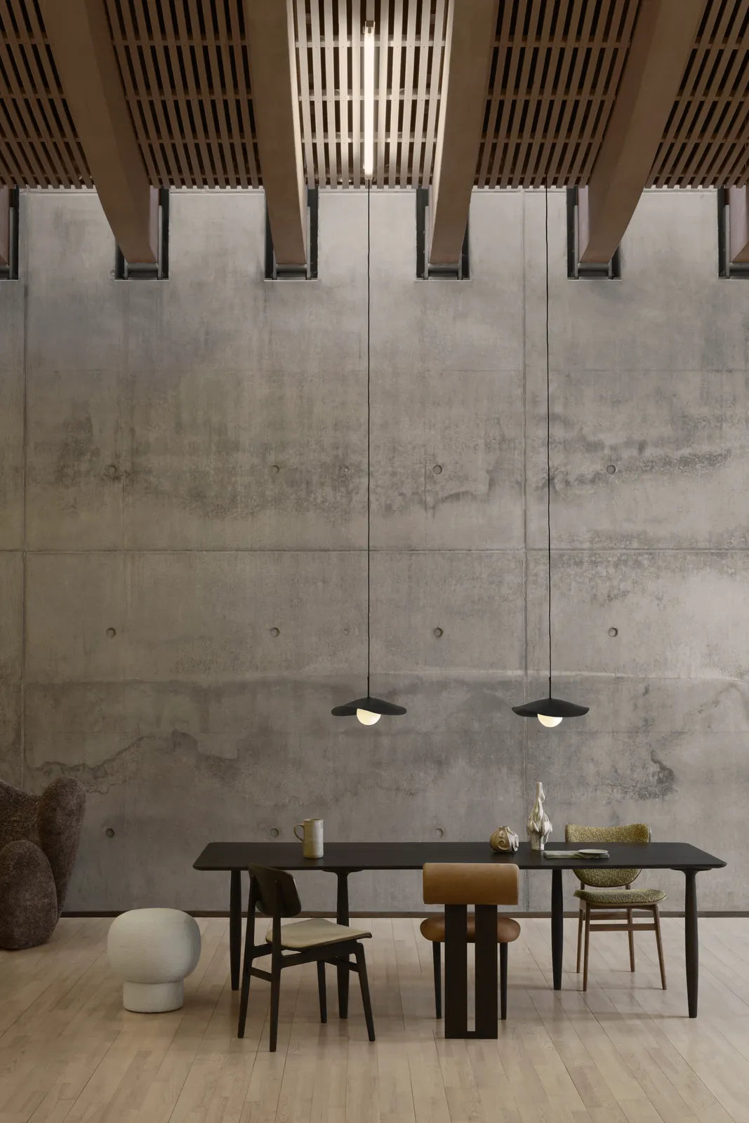 Hängelampe Fuji aus Aluminium in Burned Black