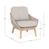 Outdoor Sessel mit Kissen Tamires Beige - ZEN ZONE