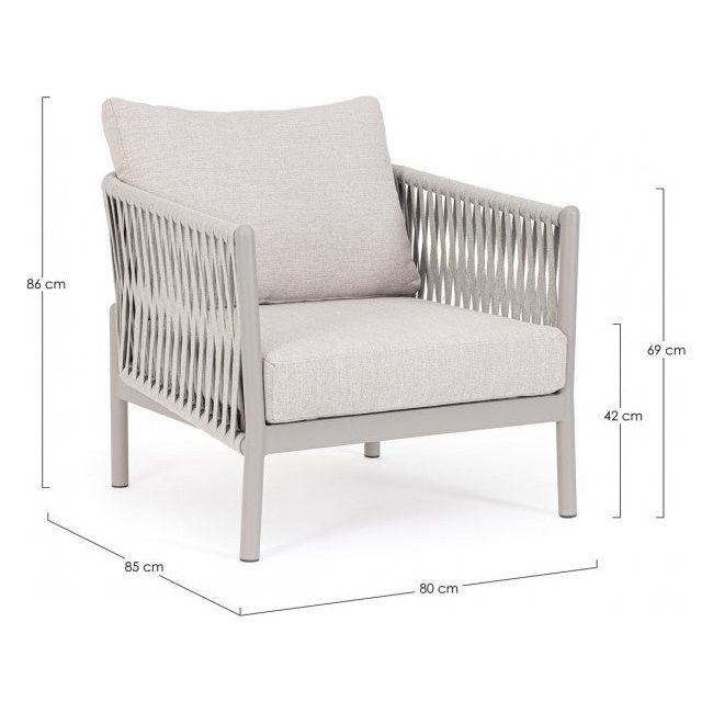 Outdoor Sessel mit Kissen Florencia Moon WG24 - ZEN ZONE
